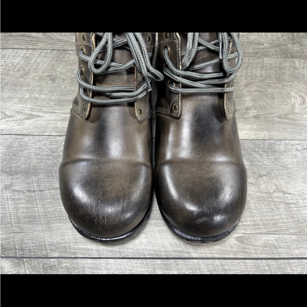 Osstone 6915 Moto Chukka Distressed Brown Leather Mens Lace Up Boots Size 9.5 - Picture 4 of 9